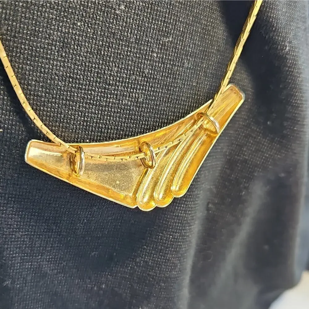 1980's Gold Tone Snake Chain Vintage Choker Necklace 20in